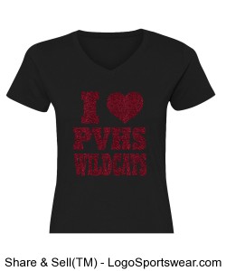 Women's Fitted Shirt Black Design Zoom